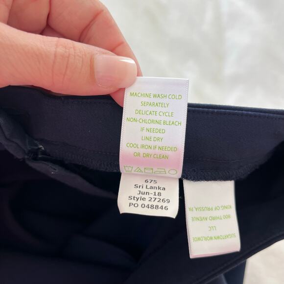 Lilly Pulitzer Midnight Navy Alessia Stretch Navy Dinner Dress Pants, Size 2 - Picture 12 of 13